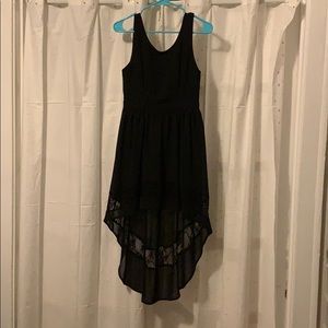 Black high low dress